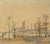Impressionist Mill With Masted Ships in a Harbor Original Watercolor For Sale - Image 3 of 3