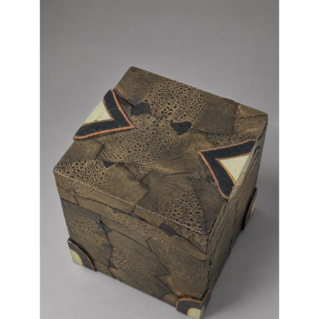 Unusual R&y Augousti Python & Mixed Stone Covered Box, Karl Springer Style For Sale - Image 10 of 11