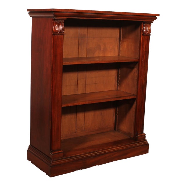 William IV Mahogany Open Bookcase with Secret Drawer, England, 1830s For Sale