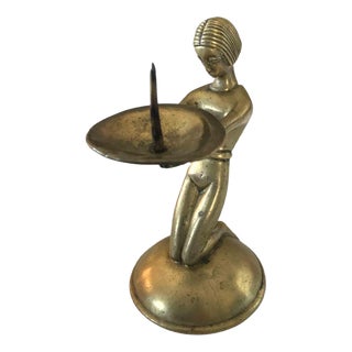 Sculptural Candlestick by Albert Gustav Bunge, 1920s For Sale