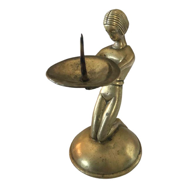 Sculptural Candlestick by Albert Gustav Bunge, 1920s For Sale