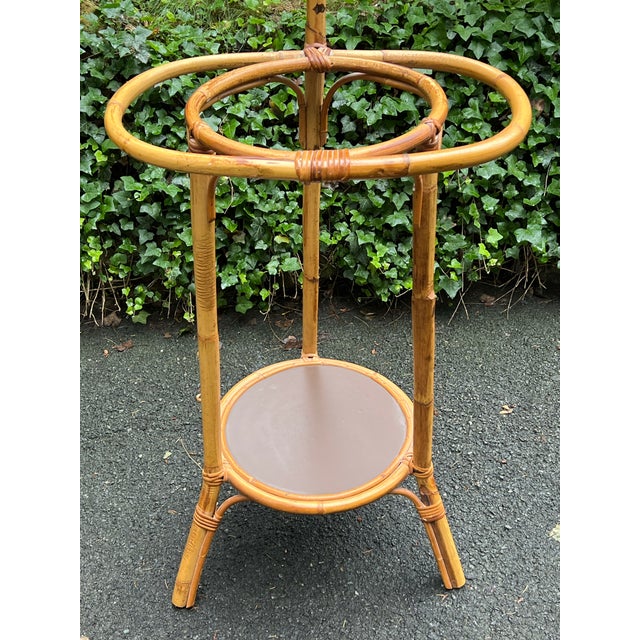 1960s Bamboo Bentwood Washstand With Mirror For Sale - Image 5 of 6