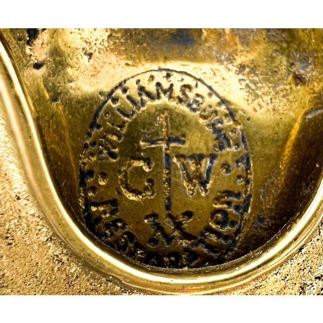 Brass Vintage 1945 Randolph Brass Stag Wall Clip | Deer Head Paper Holder | Rustic Lodge Décor For Sale - Image 8 of 12