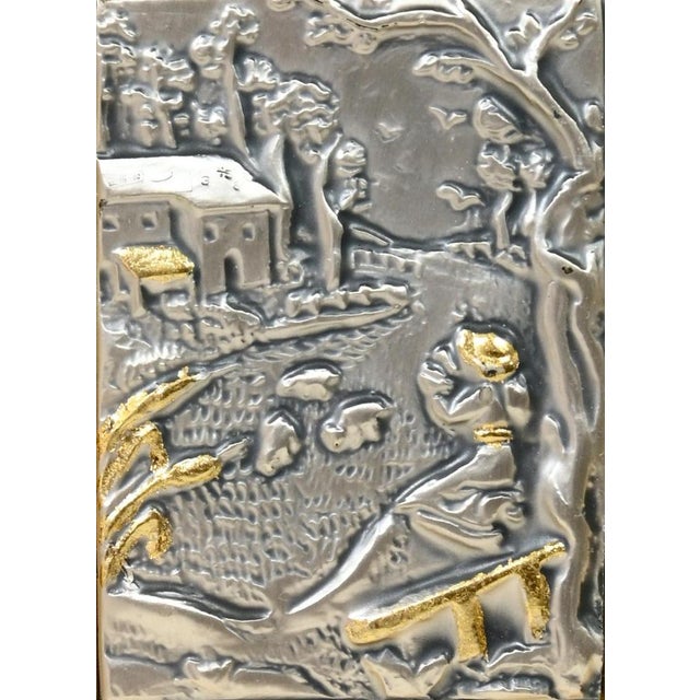 Spring Figurative Sculpture in Sterling Silver and Gold Leaf by Euroesse, 1970s For Sale - Image 4 of 5