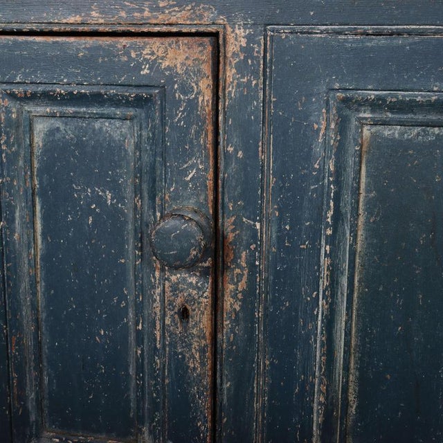 Blue 19th Century English Glazed Kitchen Dresser For Sale - Image 8 of 16