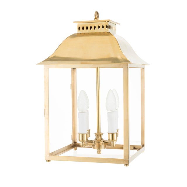 Contemporary Eden English Natural Brass Lantern by Il Bronzetto For Sale - Image 3 of 3