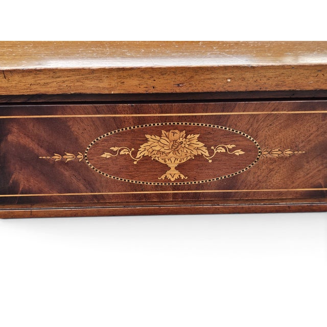 A. H. Davenport and Co. Mahogany and Satinwood Inlaid Two-Tier High Console Table, Circa 1890s For Sale - Image 14 of 17