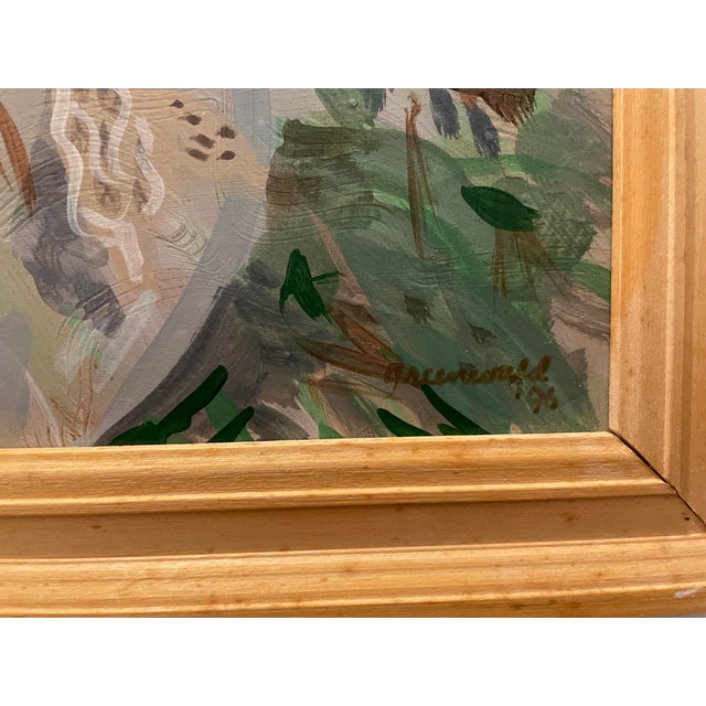 1996 Botanical Oil Painting by Greenwald For Sale - Image 4 of 6