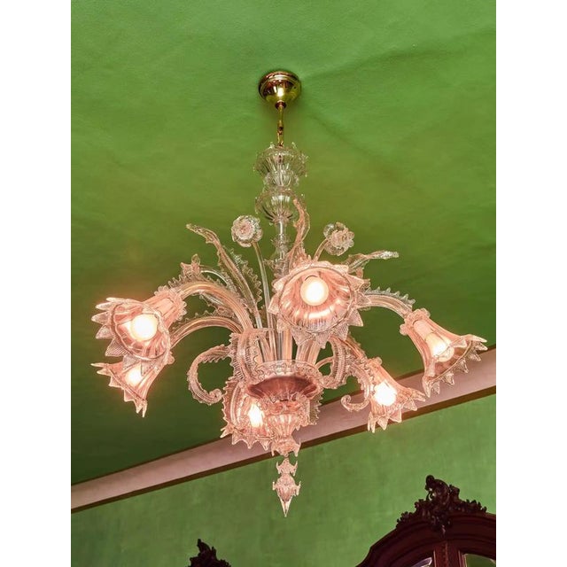 2000 - 2009 Venetian Murano Crystal Chandelier, Italy, 1950 For Sale - Image 5 of 10