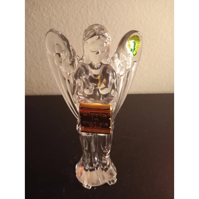 Transparent Waterford Crystal Angel "Gloria in Excelsis Deo" Figurine For Sale - Image 8 of 8