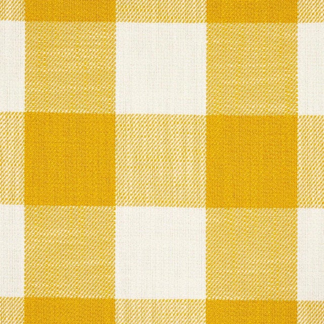 Traditional Sample - Schumacher Picnic Indoor/Outdoor Fabric, Canary For Sale - Image 3 of 4