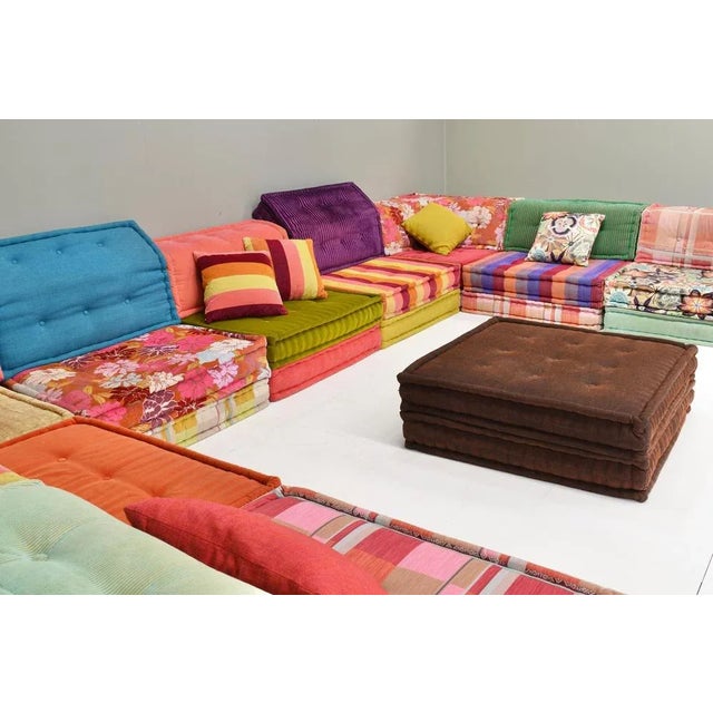 1970s Mah Jong 35 Piece Sofa by Hans Hopfer for Roche Bobois, 1970s, Set of 35 For Sale - Image 5 of 18