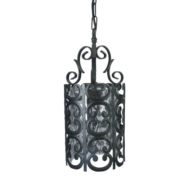 Mid-Century Modern Space Age Pendant Lamp in Metal and Glass For Sale