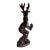 Iron Wood Hand Carved Sculpture of a Yaqui Deer Dancer, or Danza Del Venado Mid-Century Modern For Sale