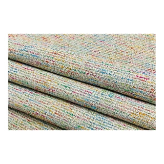 Kate Spade Kravet Flecker Confetti Beige Orange Pink Blue Green MCM Mid Century Modern Tweed Upholstery Fabric For Sale