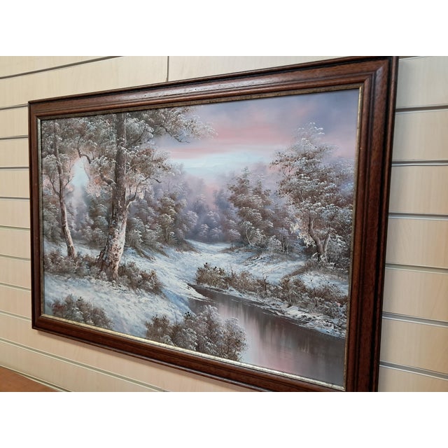 I Cafieri, Winter Landscape, Oil Painting, 1984, Framed For Sale - Image 6 of 18
