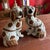 A Fine Pair of Antique Staffordshire Spaniel Dogs with Copper Lustre, Circa 1880 Made in Staffordshire, England, circa...