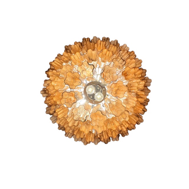 Murano Glass Chandelier in Amber Opal from Justfurnituress SRL For Sale - Image 10 of 12