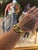 1970s Crown Trifari Textured Gold Link Bracelet For Sale - Image 14 of 14
