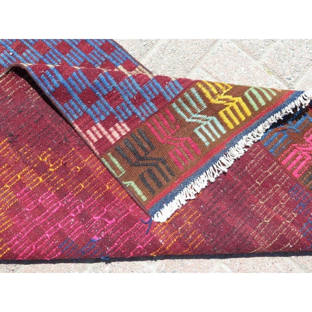 1960s Bohemian Kilim Runner - 31"x120" For Sale - Image 9 of 10