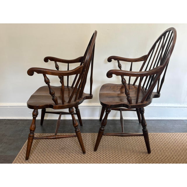Antique American Windsor Chairs, a Pair For Sale - Image 6 of 13