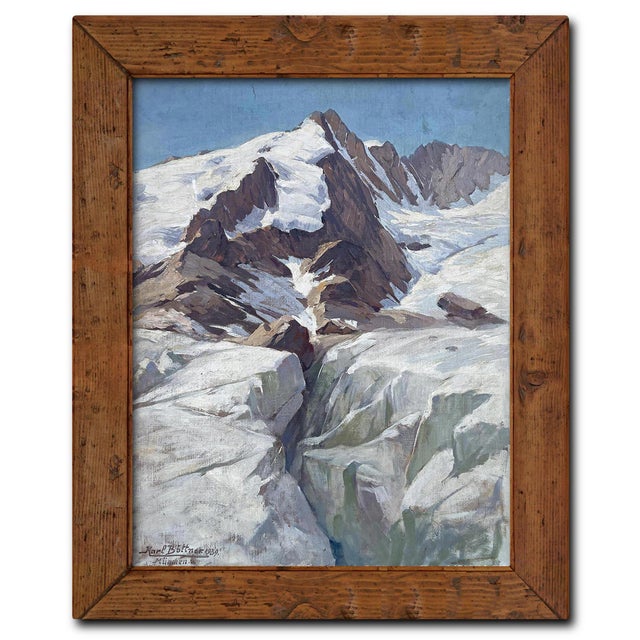 Karl Böttner, Mont Blanc, Oil Painting on Panel, 1939 For Sale - Image 13 of 13