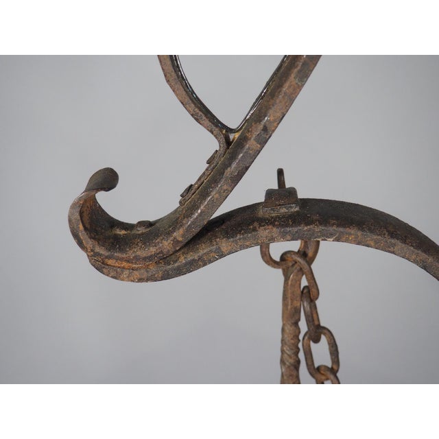 A French Wrought Iron Floor Candelabra With Candle Snuffer, Late 19th Century For Sale - Image 11 of 16