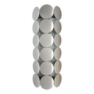 Mirror Effect Wall Light in Metal, 1980 For Sale