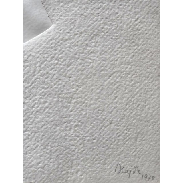 Étienne Hajdu - Two Flowers, Beautiful Relief on paper/Estampile handsigned in pencil, 1 of 65 ex 77x 56 cm Bibliographie...