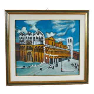 G. Poli, Ferrara, 1980s, Oil on Board, Framed For Sale