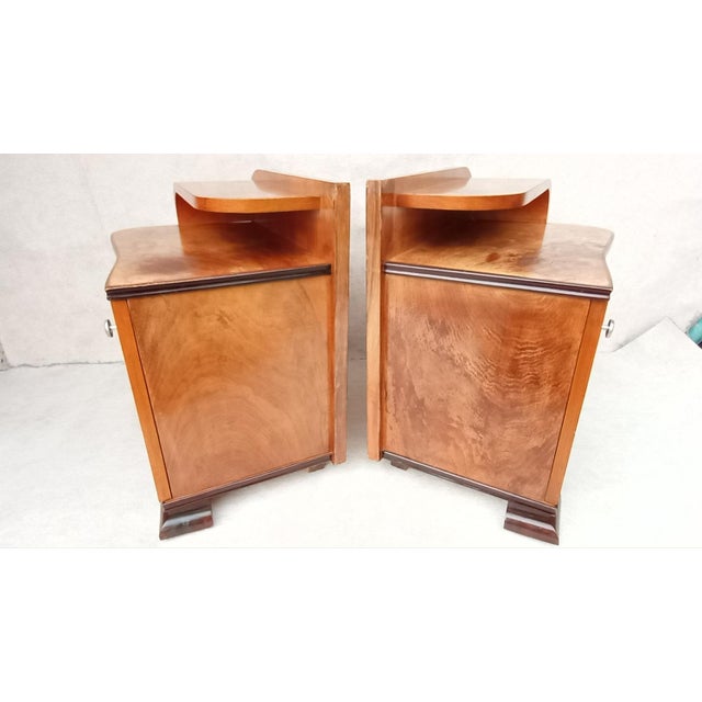 Bedside Tables by Jindrich Halabala for Up Závody, 1950s, Set of 2 For Sale - Image 13 of 16