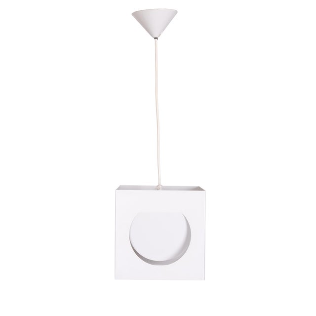 Square Metal Pendant Lamp by Shogo Suzuki for Orno, Finland, 1960s For Sale - Image 4 of 12