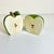 1980s Vintage Boho Chic Arts & Crafts Trompe L’Oeil Green Apple Salt & Pepper Shakers - A Pair For Sale - Image 9 of 14