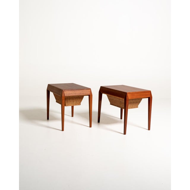 Model 35 Bedside Tables by Severin Hansen for Haslev, 1960s, Set of 2 For Sale - Image 3 of 14
