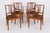 Wood Empire Armchairs in Mahogany and Striped Fabric Upholstery, 1970s, Set of 4 For Sale - Image 7 of 9