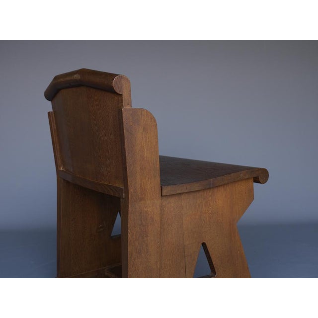Dutch Traditionalist Oak Side Chair, 1920s For Sale - Image 6 of 14