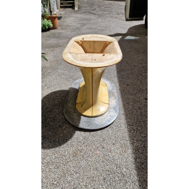 Table with Wooden Base and Oval Marble Top from Vittorio Dassi, 1950s For Sale - Image 11 of 18