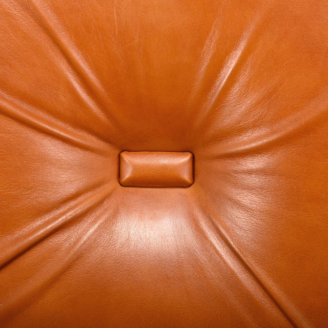Cognac Leather Deposited Lounge Chairs by Rino Maturi for Mimo Padova, 1970s, Set of 2 For Sale - Image 14 of 18