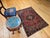 1900 - 1909 Vintage Sarouk Area Rug, Hand-Knotted Wool, Floral Medallion, 3x5, Red & Turquoise For Sale - Image 5 of 14
