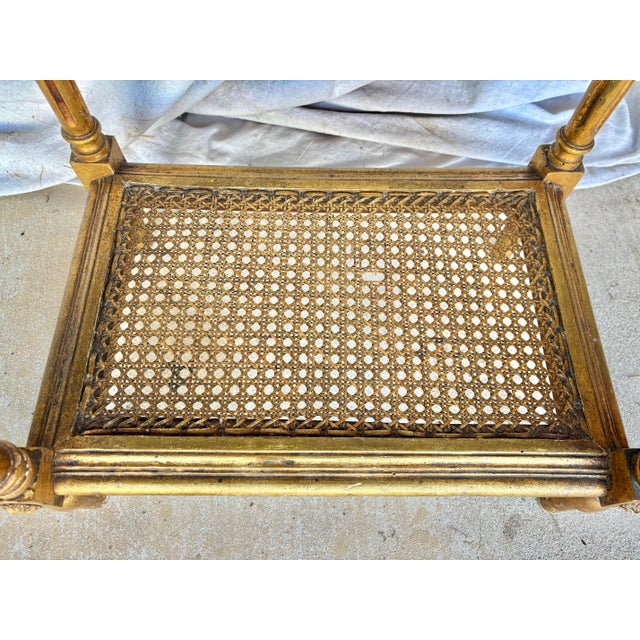 Early 20th Century French Louis XVI Style Gold Gilded and Marble Side Table For Sale - Image 11 of 12