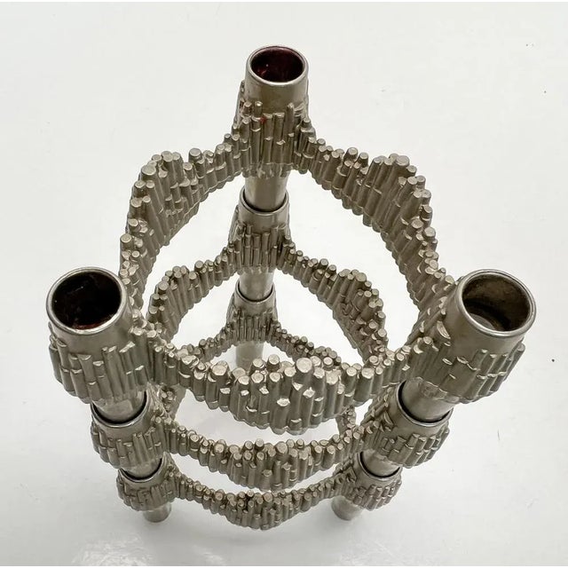 Brutalist Candleholders from Quist, 1970s, Set of 3 For Sale - Image 4 of 11
