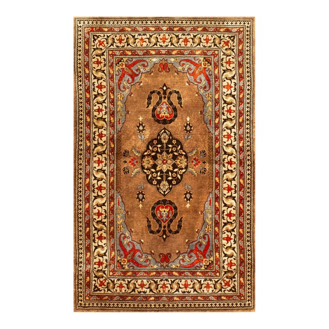 Antique Chinese Silk Rug For Sale