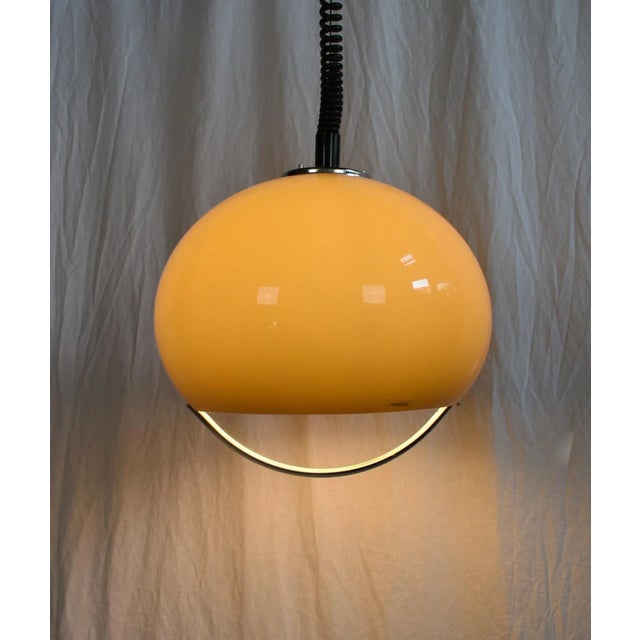 1970s Mid-Century White Pendant Lamp by Guzzini for Meblo, 1970s For Sale - Image 5 of 16