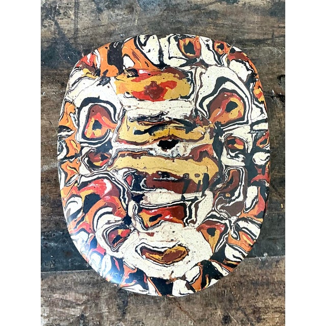 Sculpture Materials Vintage Italian Scagliola Artisanal Pigmented Plaster Turtle Shell For Sale - Image 7 of 12