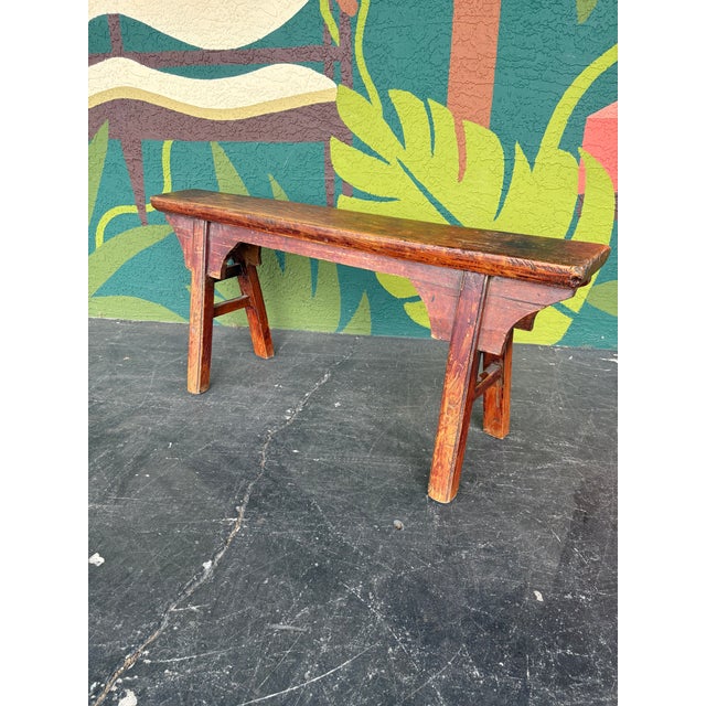 Early 21st Century Primitive Bench For Sale - Image 5 of 6