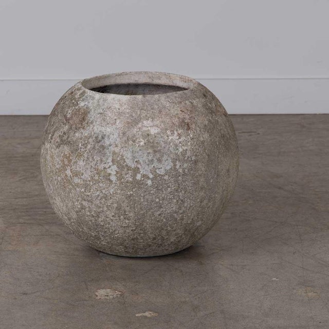 Sculpture Materials 1960s French Concrete Ball Planter, X-Large For Sale - Image 7 of 11