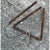 Vintage Rusted Metal Triangle Dinner Bell For Sale - Image 11 of 12