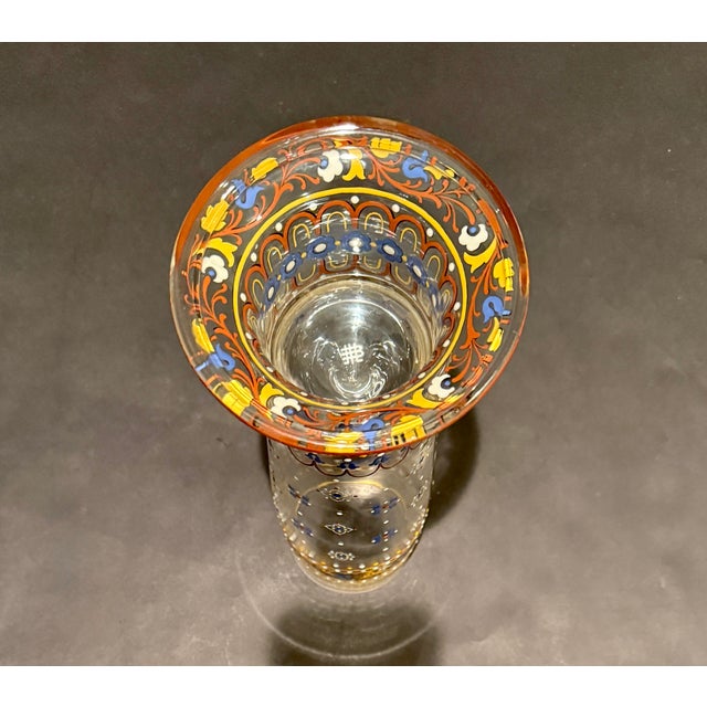Late 19th Century J. & L. Lobmeyr Polychrome Enamel-Painted Glass Pokal With Armored Knight For Sale - Image 10 of 11