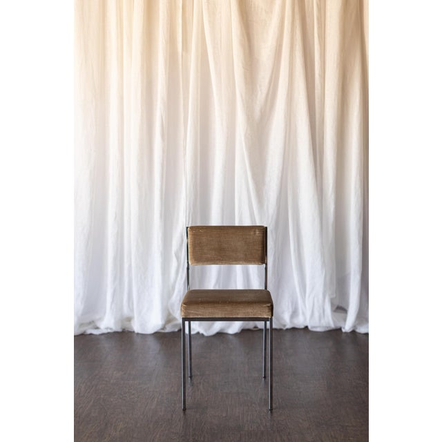 1950s Set of Six Mid Century Square Tube Chrome Dining Chairs For Sale - Image 14 of 14