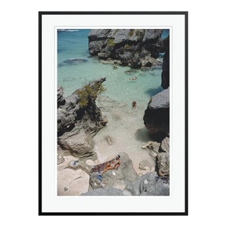 On the Beach in Bermuda 1967 by Slim Aarons Black Framed C Print For Sale